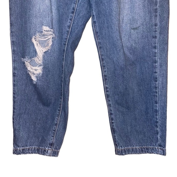 KANCAN Paperbag Boyfriend Jean Ultra High Rise Distressed Blue RX10652 Size 9/28 - Picture 5 of 14